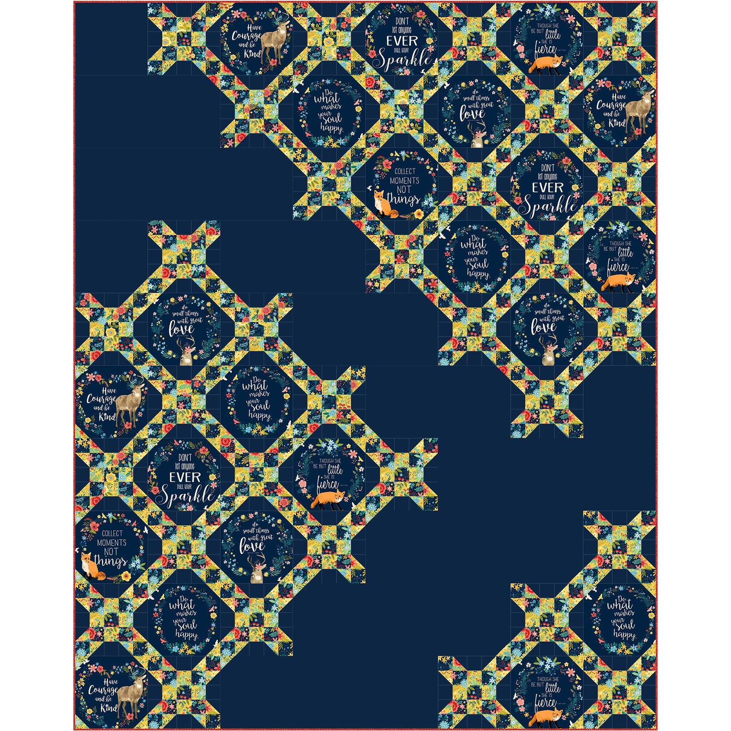 Modern Gridwork Quilt Pattern PC-208 - Paper Pattern