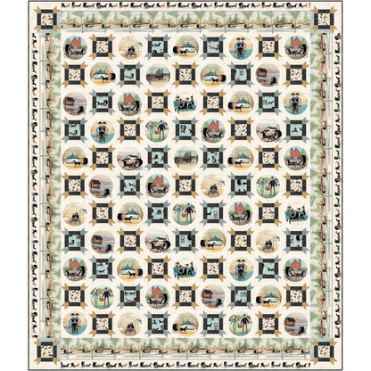 Bordering on Amish Quilt Pattern PC-212 - Paper Pattern