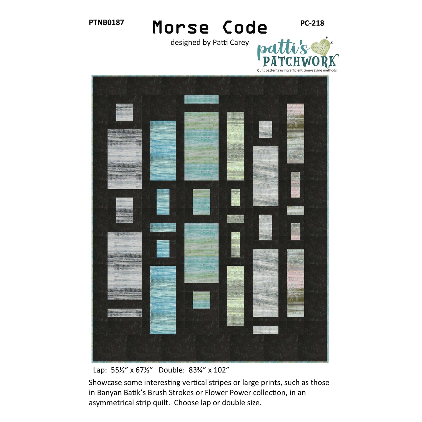 Morse Code Quilt Pattern PC-218 - Paper Pattern