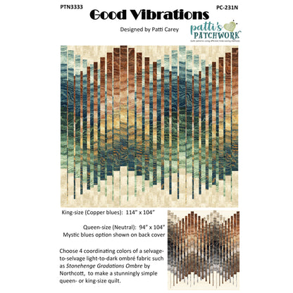 Cover image of pattern for Good Vibrations Quilts.