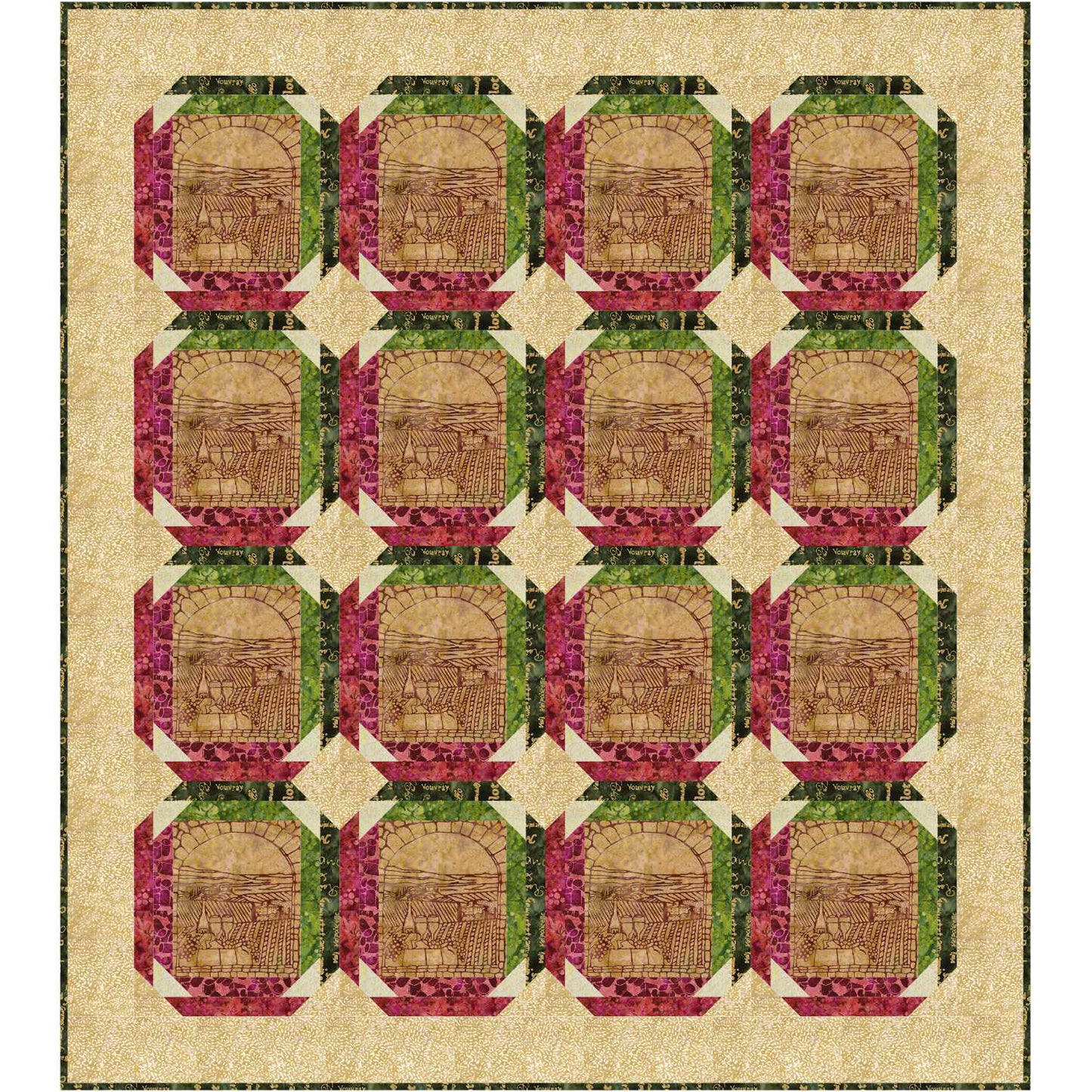 Image of the Chardonnay quilt by Patti Carey.