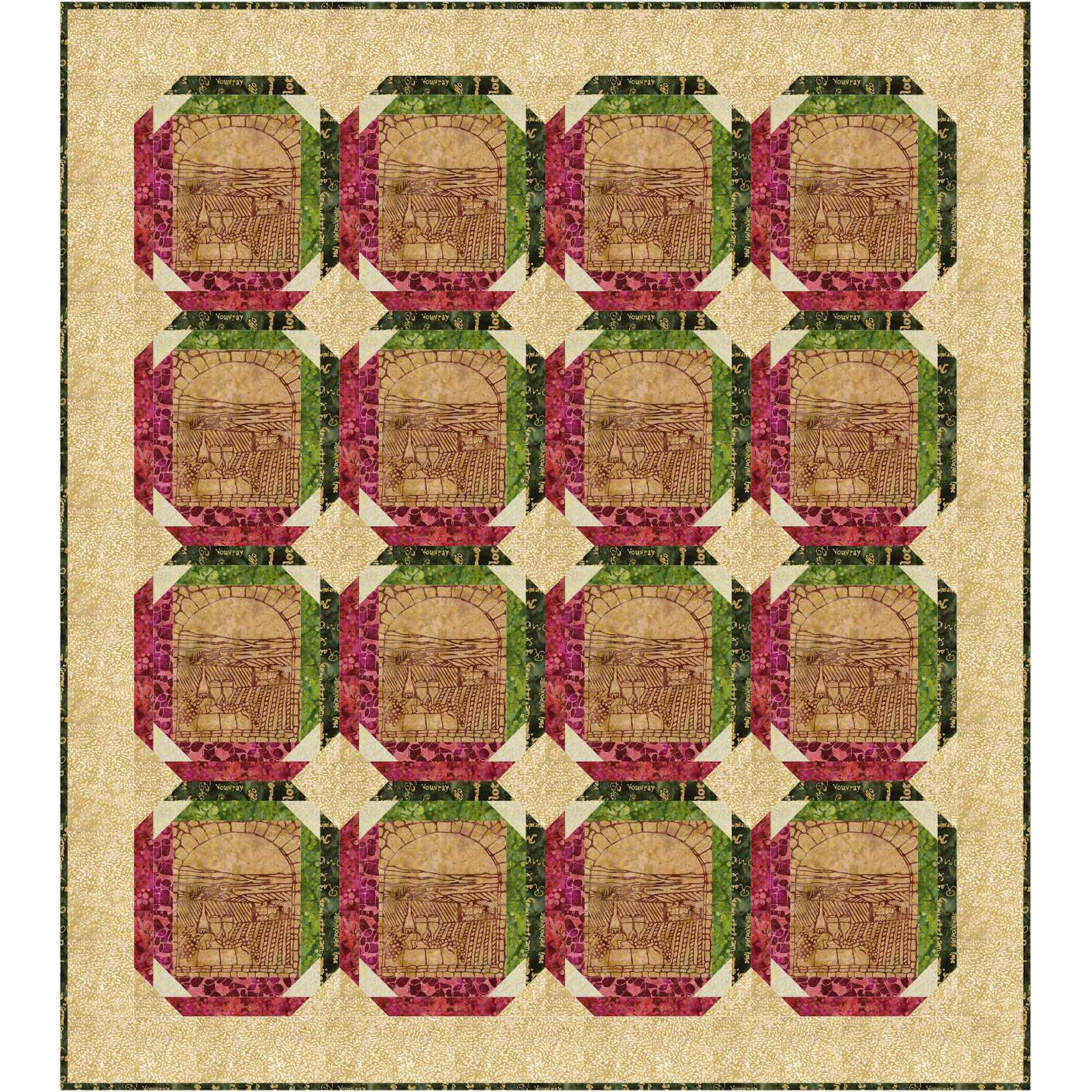 Image of the Chardonnay quilt by Patti Carey.