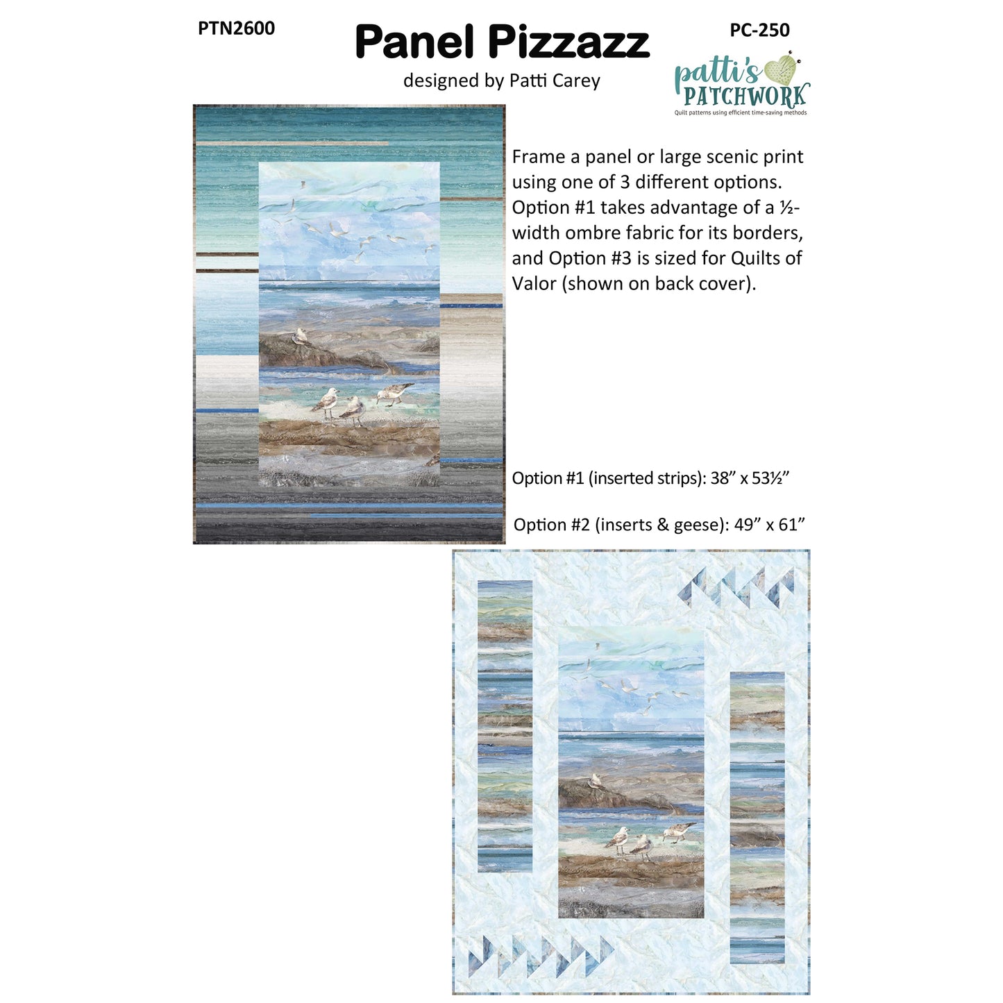 Panel Pizzazz Quilt PC-250e - Downloadable Pattern