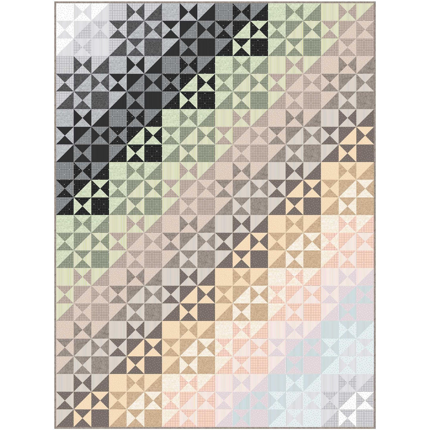 Splendid Split Stars Quilt PC-253e - Downloadable Pattern