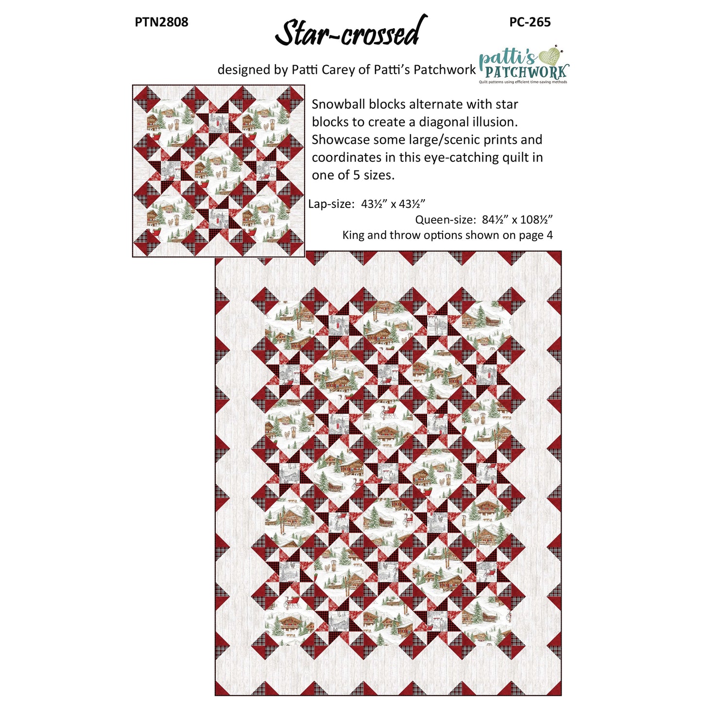 Star-crossed Quilt Pattern PC-265 - Paper Pattern