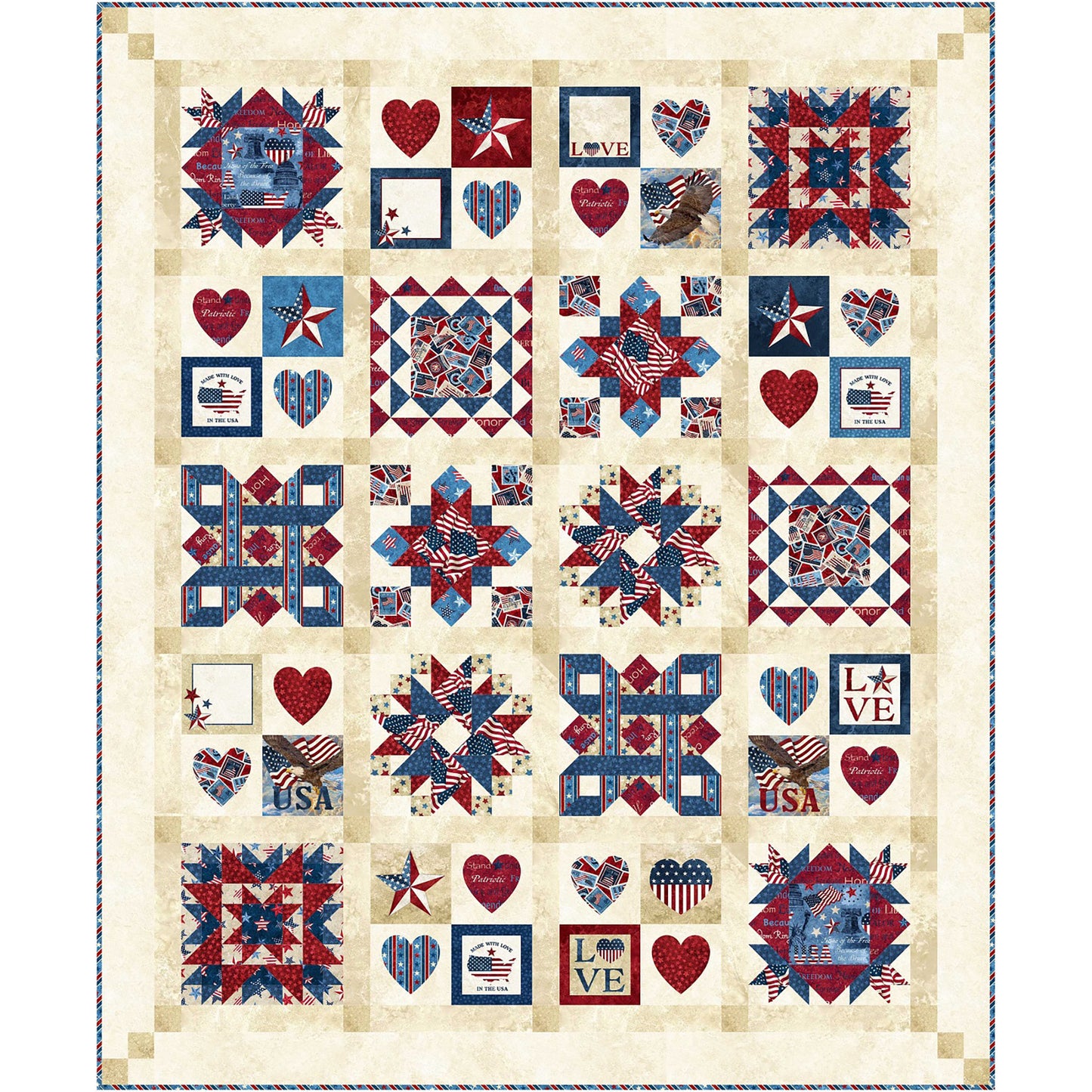 For The Brave Quilt Pattern PC-272 - Paper Pattern