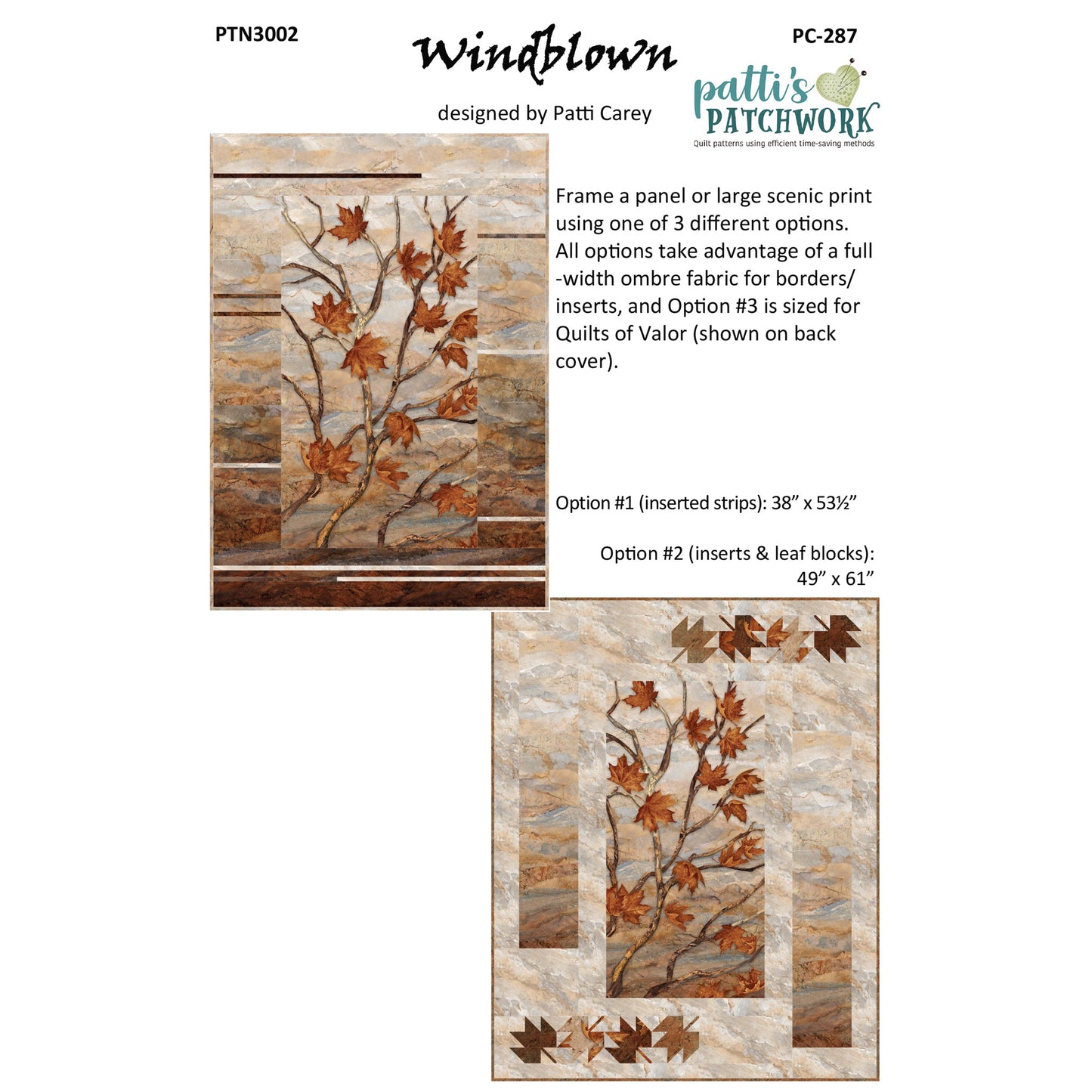 Windblown Quilt PC-287e - Downloadable Pattern