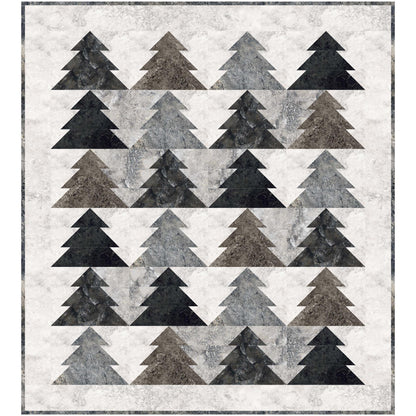 Woodsy quilt featuring a brown tree pattern.