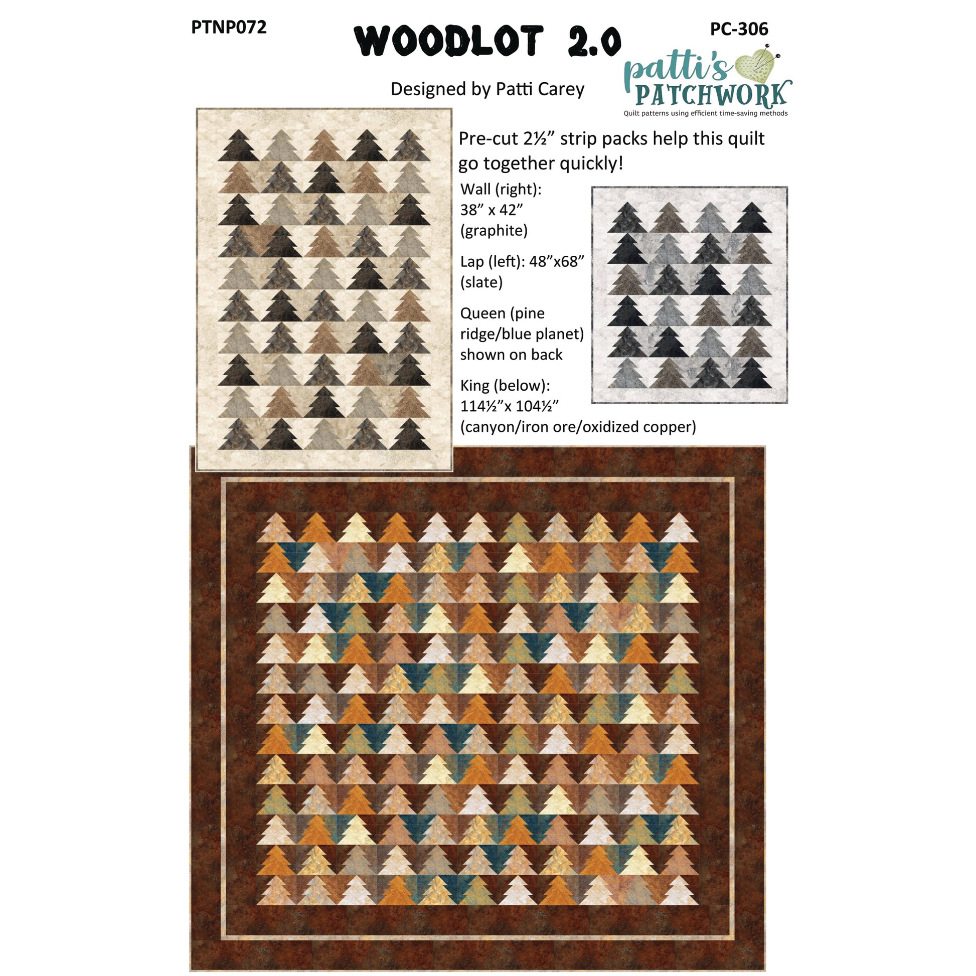 Cover image of pattern for Woodlot 2.0 Quilts.