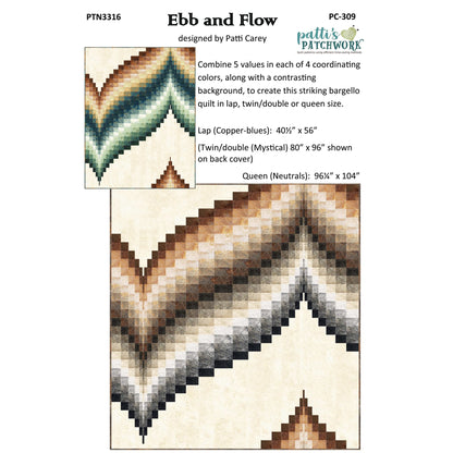 Cover image of pattern for Ebb and Flow Quilts.