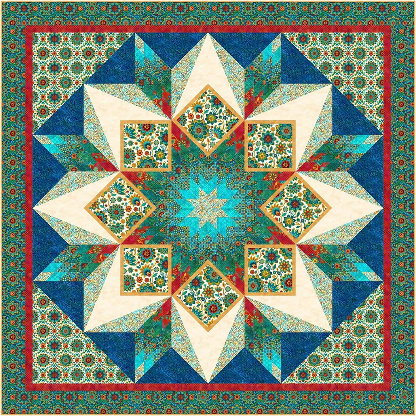 Boho Starburst Quilt PC-320e - Downloadable Pattern