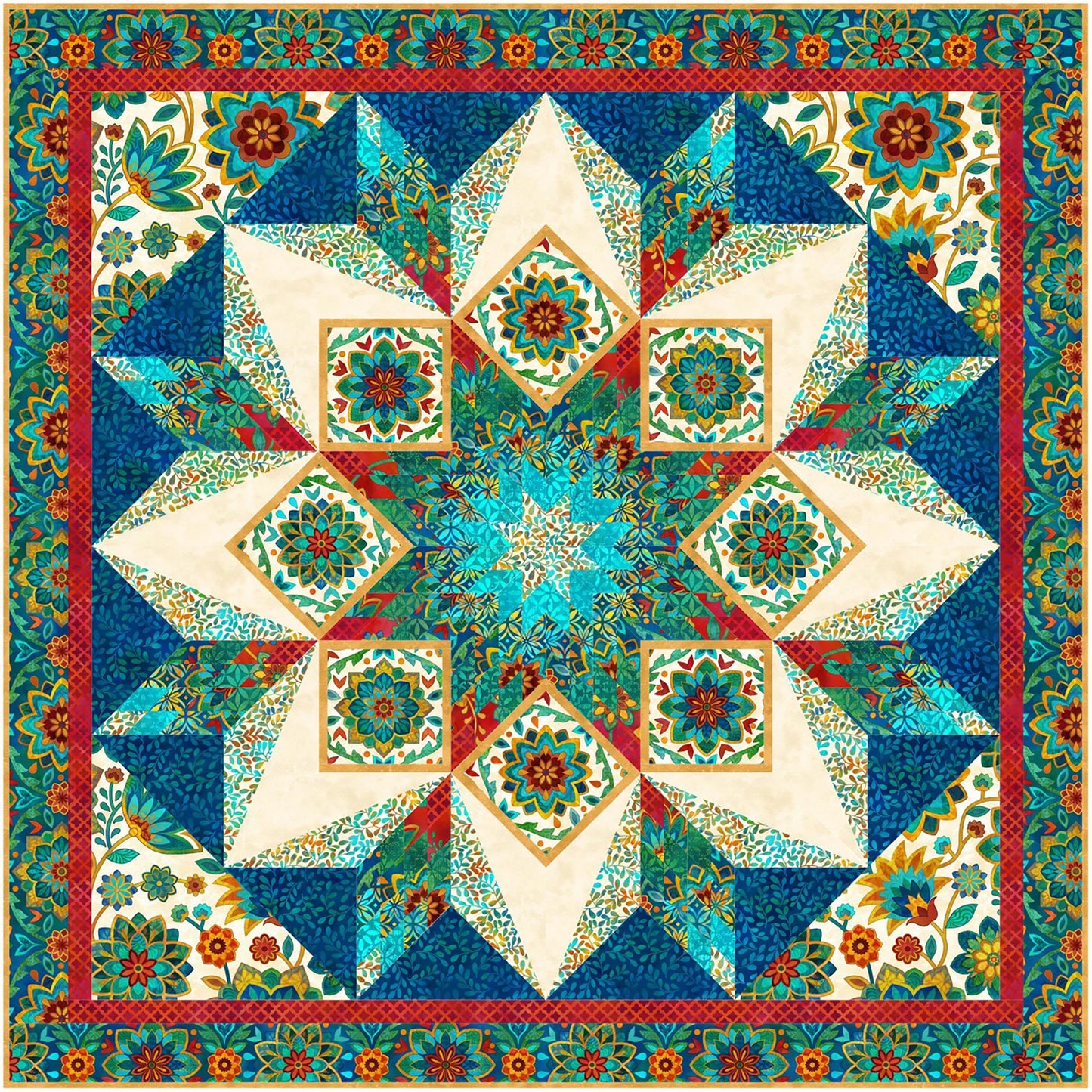 Boho Starburst Quilt PC-320e - Downloadable Pattern