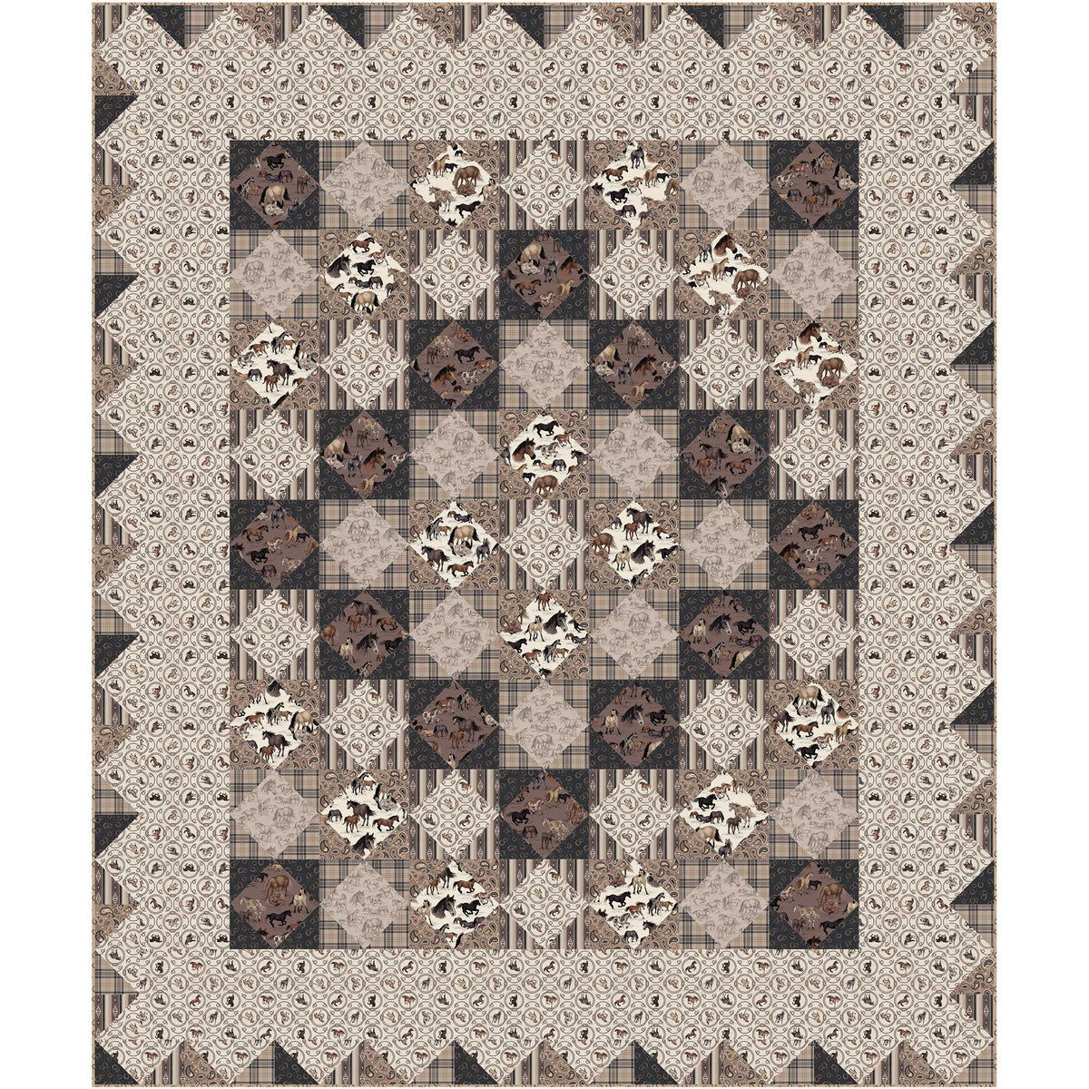 Trip Around the Rodeo Quilt Pattern PC-326R - Paper Pattern