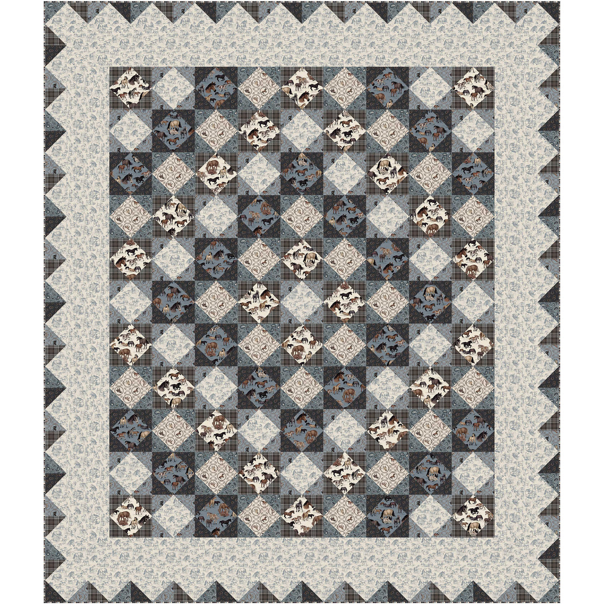 Trip Around the Rodeo Quilt Pattern PC-326R - Paper Pattern