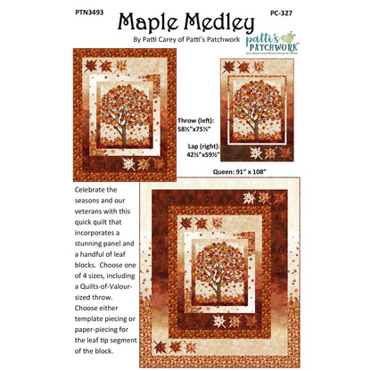 Cover image of pattern for Maple Medley quilts.