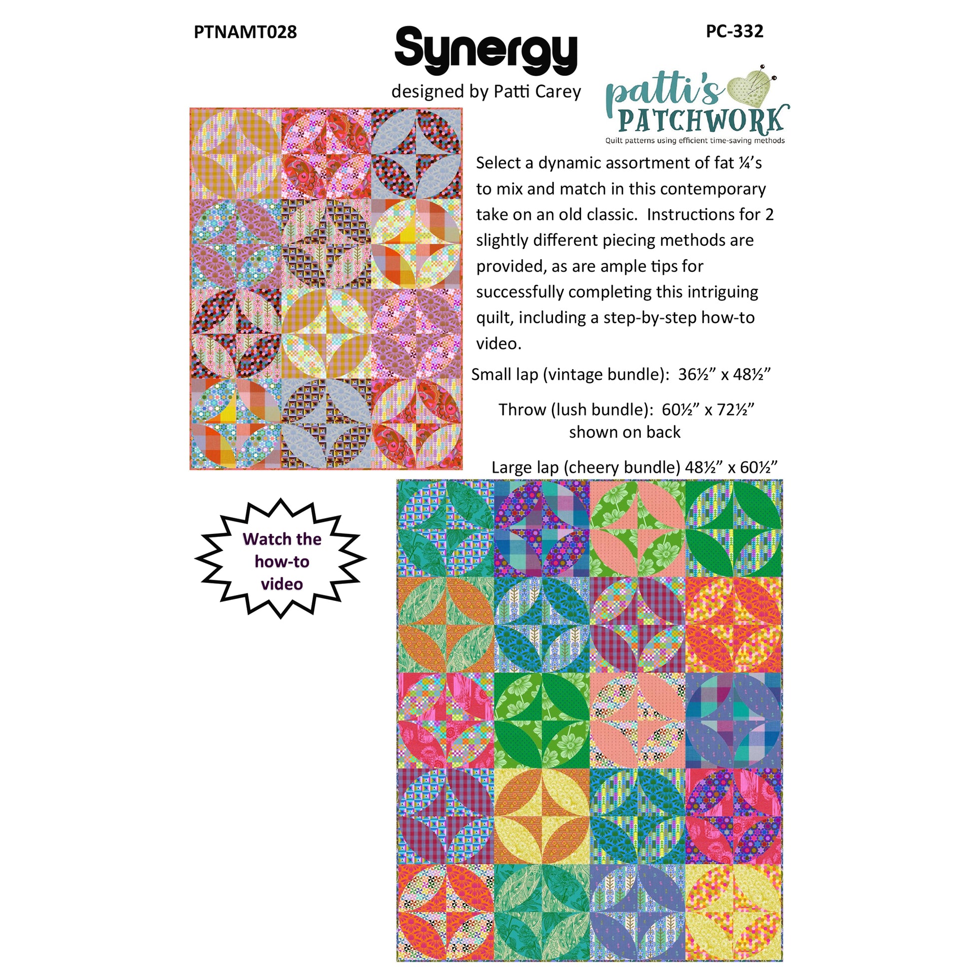 Cover image of pattern for Synergy quilts.
