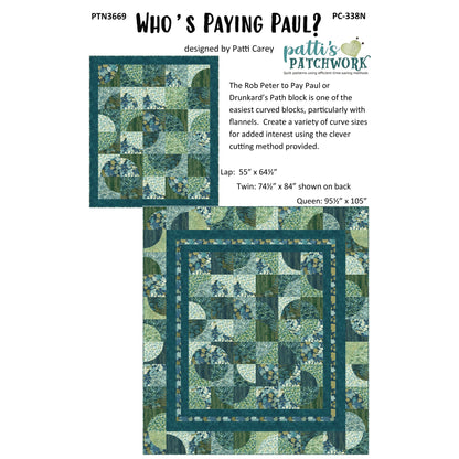 Who's Paying Paul? Quilt Pattern PC-338N - Paper Pattern