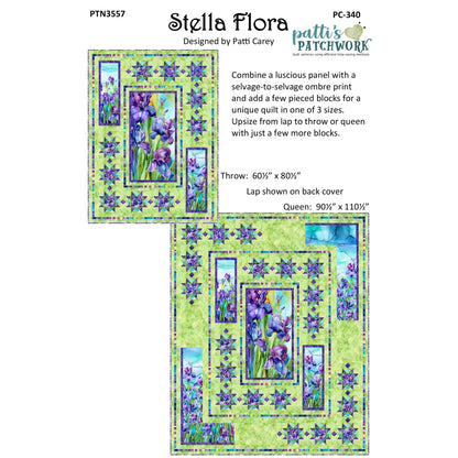 Cover image of pattern for Stella Flora quilts.