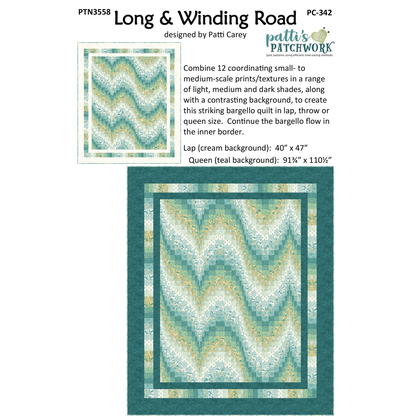 Cover image of pattern for Long and Winding Road quilts.