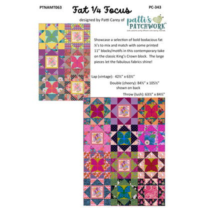 Cover image of pattern for Fat 1/4 Focus quilt.