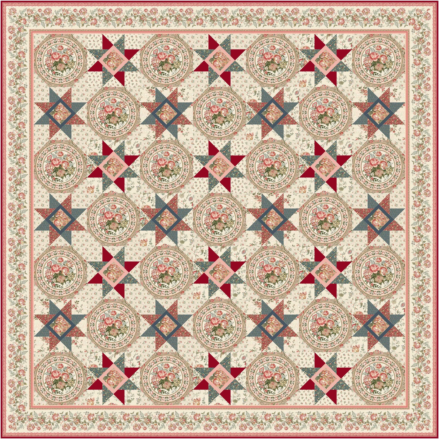 Parlour Posh Quilt Pattern PC-345 - Paper Pattern