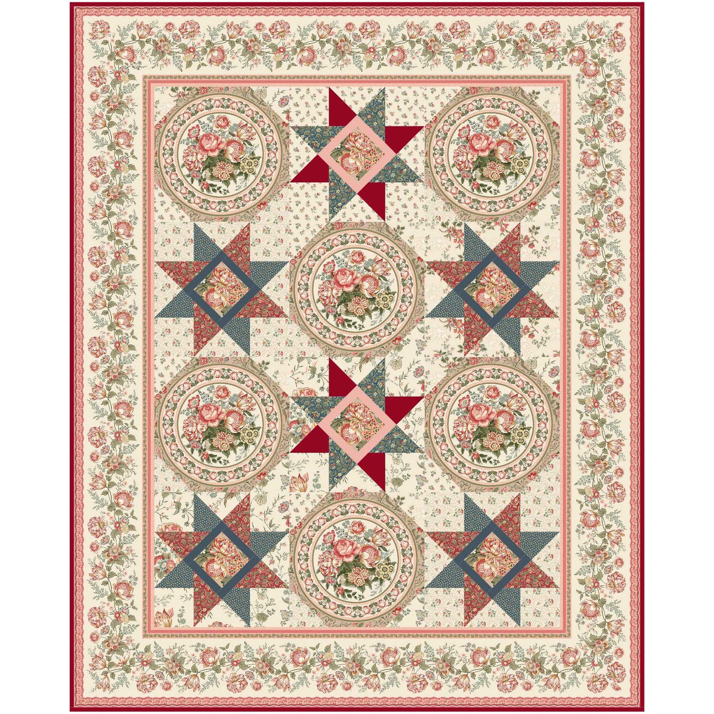 Parlour Posh Quilt Pattern PC-345 - Paper Pattern