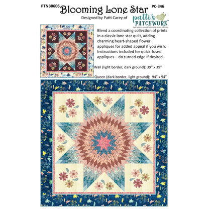 Blooming Lone Star Quilt Pattern PC-346 - Paper Pattern