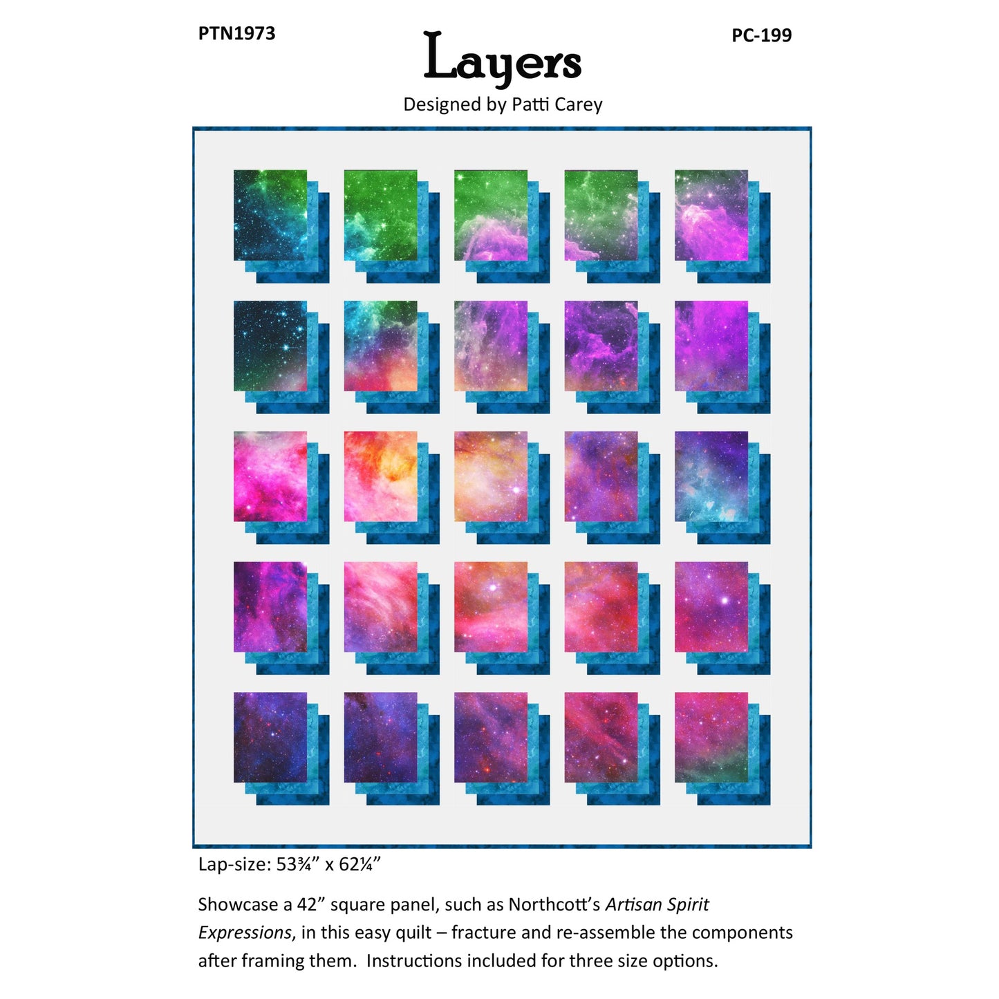 Layers Quilt Pattern PC-199 - Paper Pattern