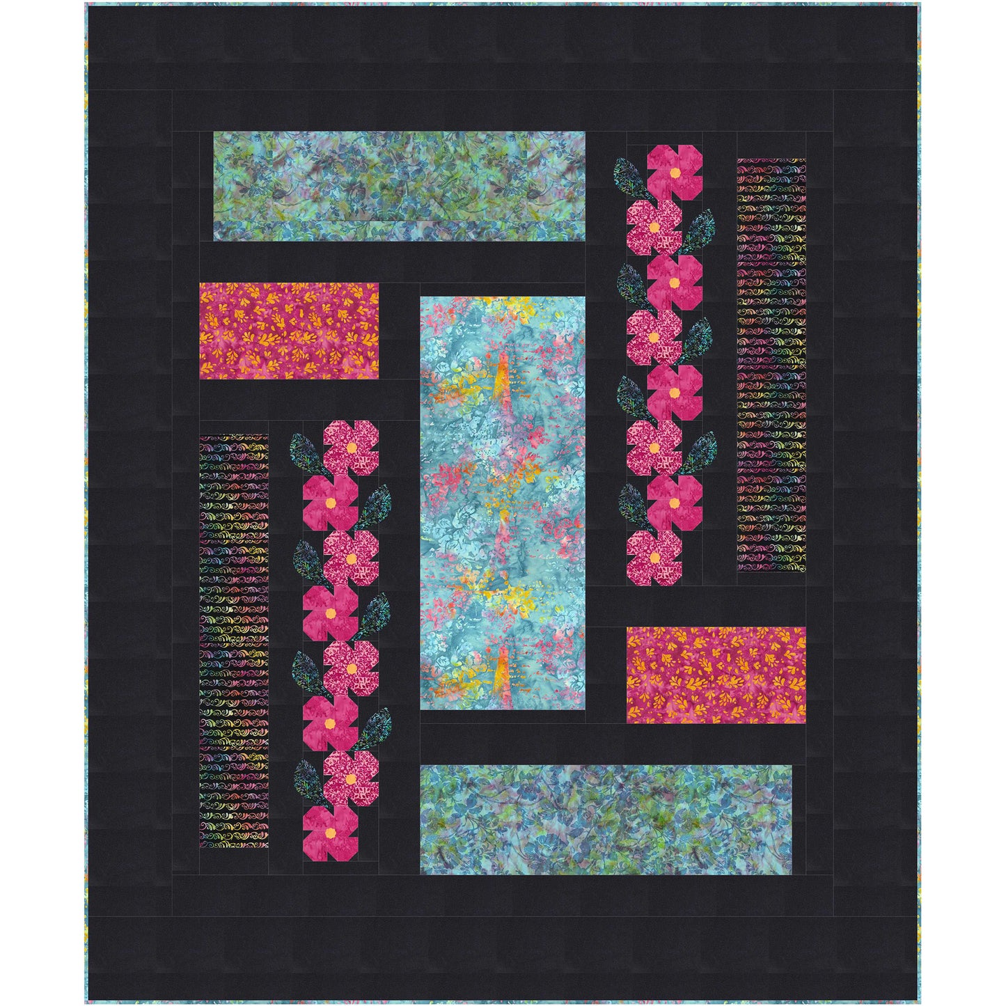 Rose Garden Maze Quilt Pattern PC-255Bw - Wholesale Product