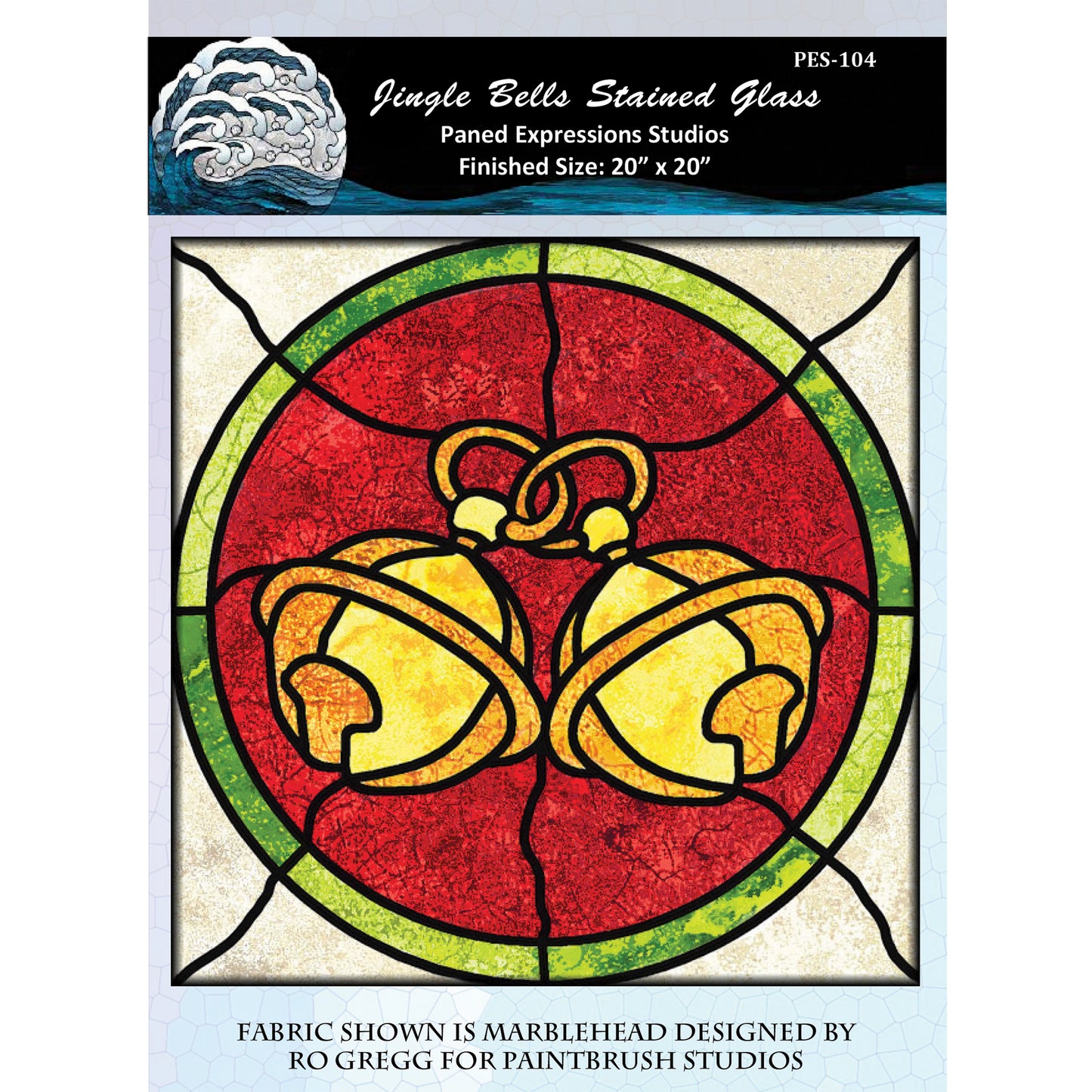 Jingle Bells Stained Glass Quilt Pattern PES-104 - Paper Pattern