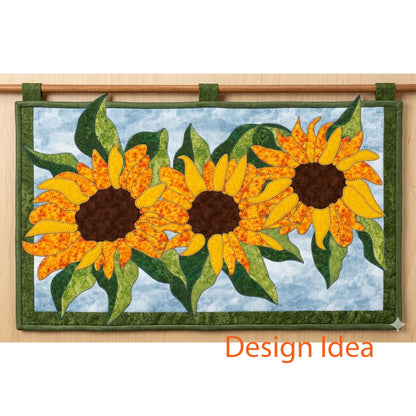 Sunflowers Applique & Hand Embroidery PES-118Ne - Downloadable Pattern