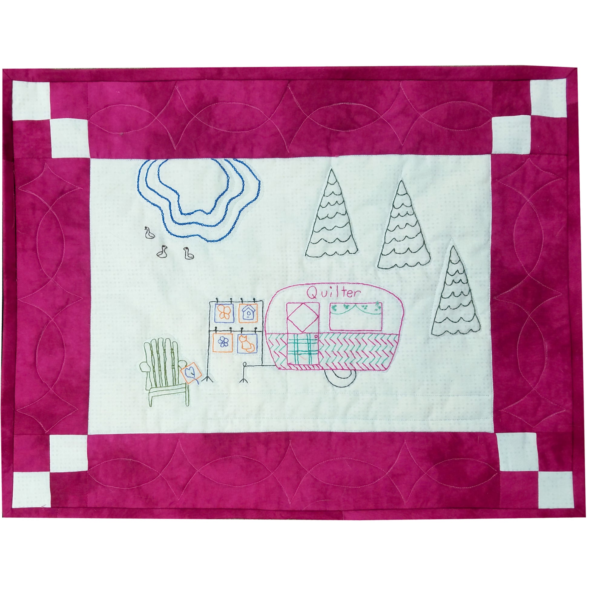 Camping Quilter wall hanging