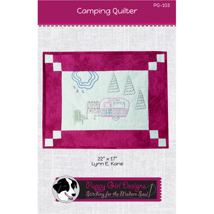 Camping Quilter wall hanging pattern cover.