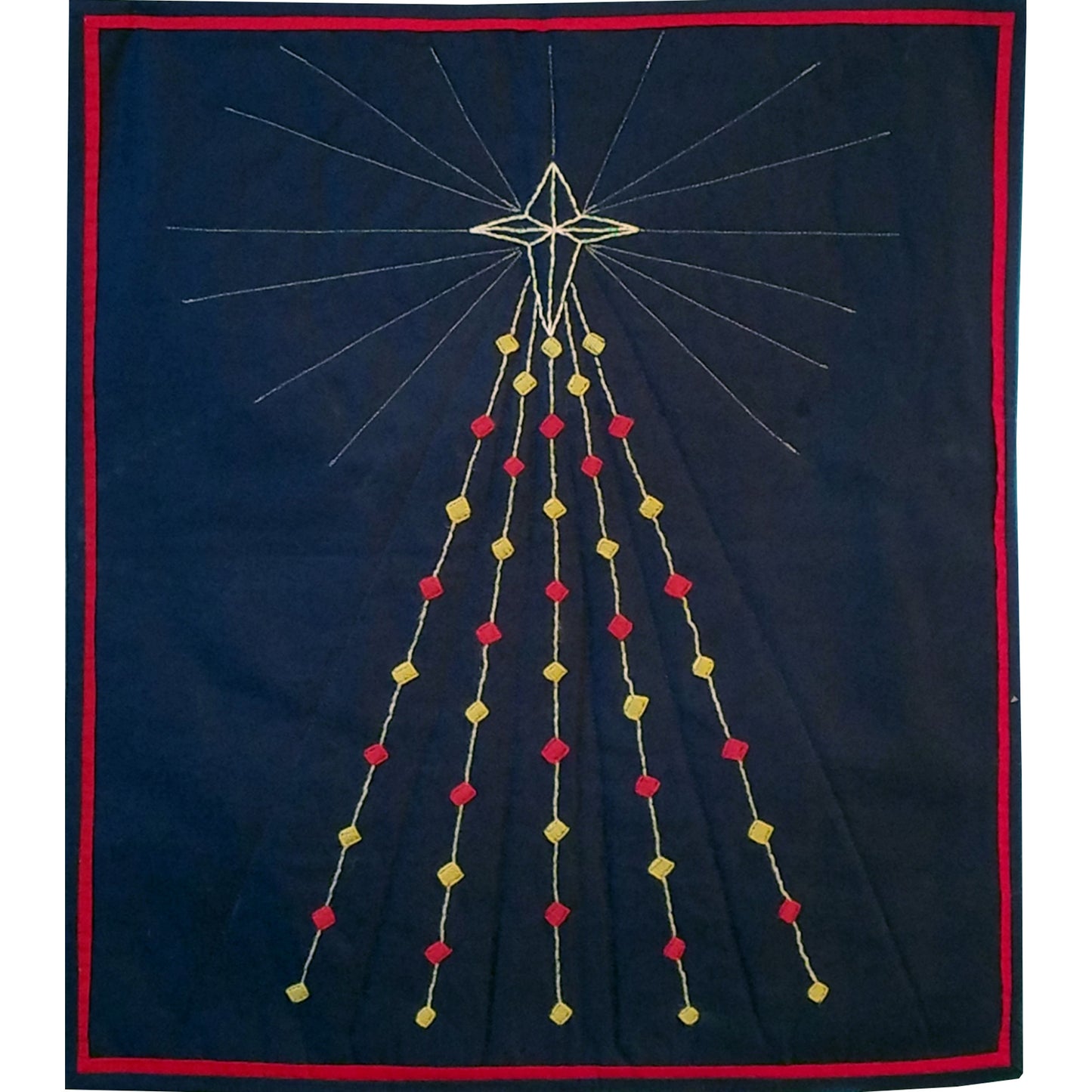 O'Christmas Tree Embroidered Wall Hanging PG-106e - Downloadable Pattern