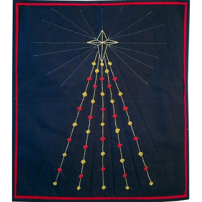 O'Christmas Tree Embroidered Wall Hanging PG-106e - Downloadable Pattern