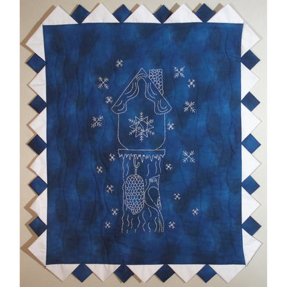 Winter Blues Embroidered Wall Hanging PG-107e - Downloadable Pattern