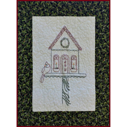 Holiday House Embroidered Wall Hanging PG-110e - Downloadable Pattern