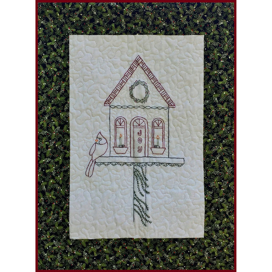 Holiday House Embroidered Wall Hanging PG-110e - Downloadable Pattern