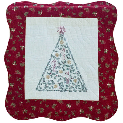 Country Christmas Embroidered Wall Hanging Pattern PG-111 - Paper Pattern