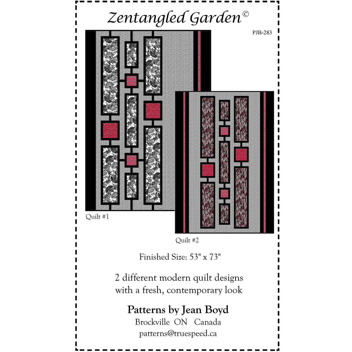 Zentangled Garden Quilt Pattern PJB-283w - Wholesale Product