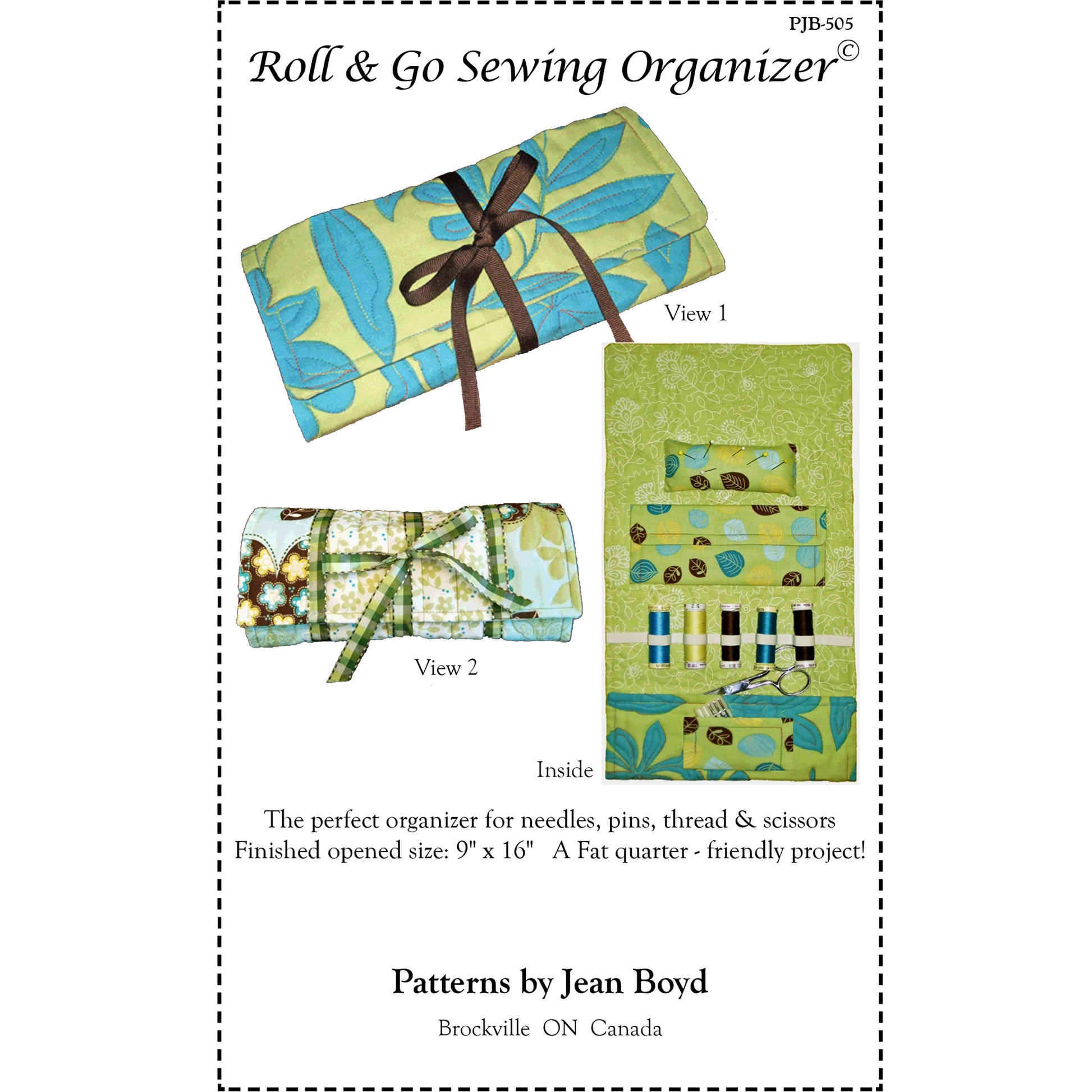 Cover image of pattern for Roll and Go Sewing Organizer.