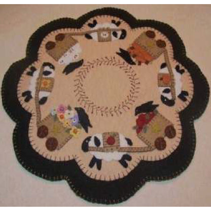 Four Seasons Penny Rug Candle Mat Pattern PLP-102 - Paper Pattern