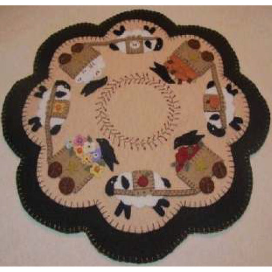 Four Seasons Penny Rug Candle Mat PLP-102e - Downloadable Pattern