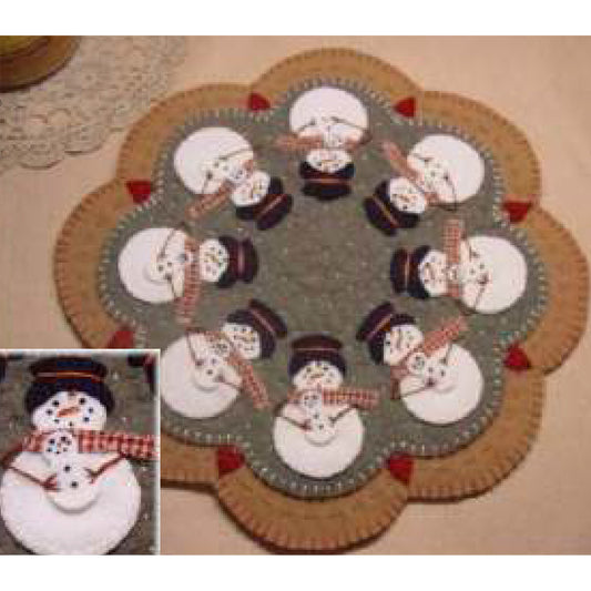 Snowmoms Penny Rug Candle Mat PLP-109e - Downloadable Pattern