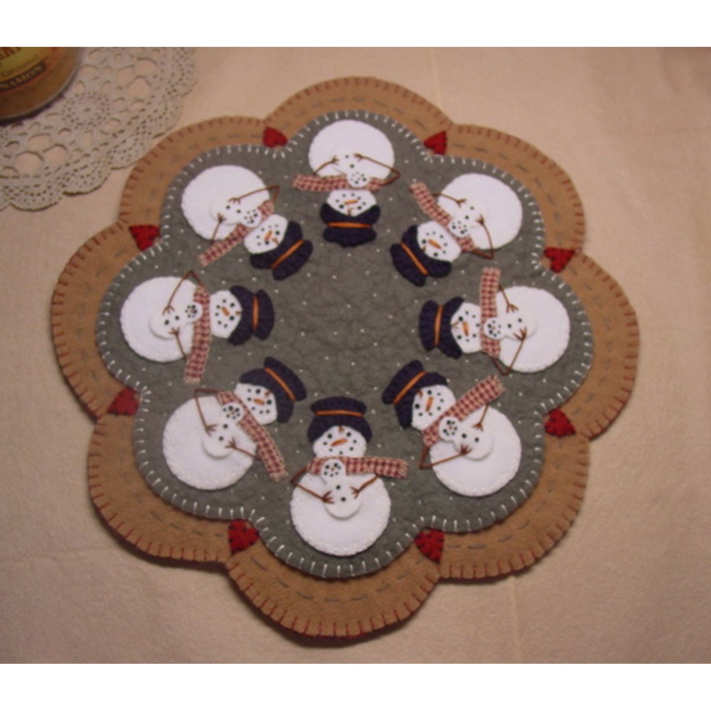 Snowmoms Penny Rug Candle Mat Pattern PLP-109 - Paper Pattern