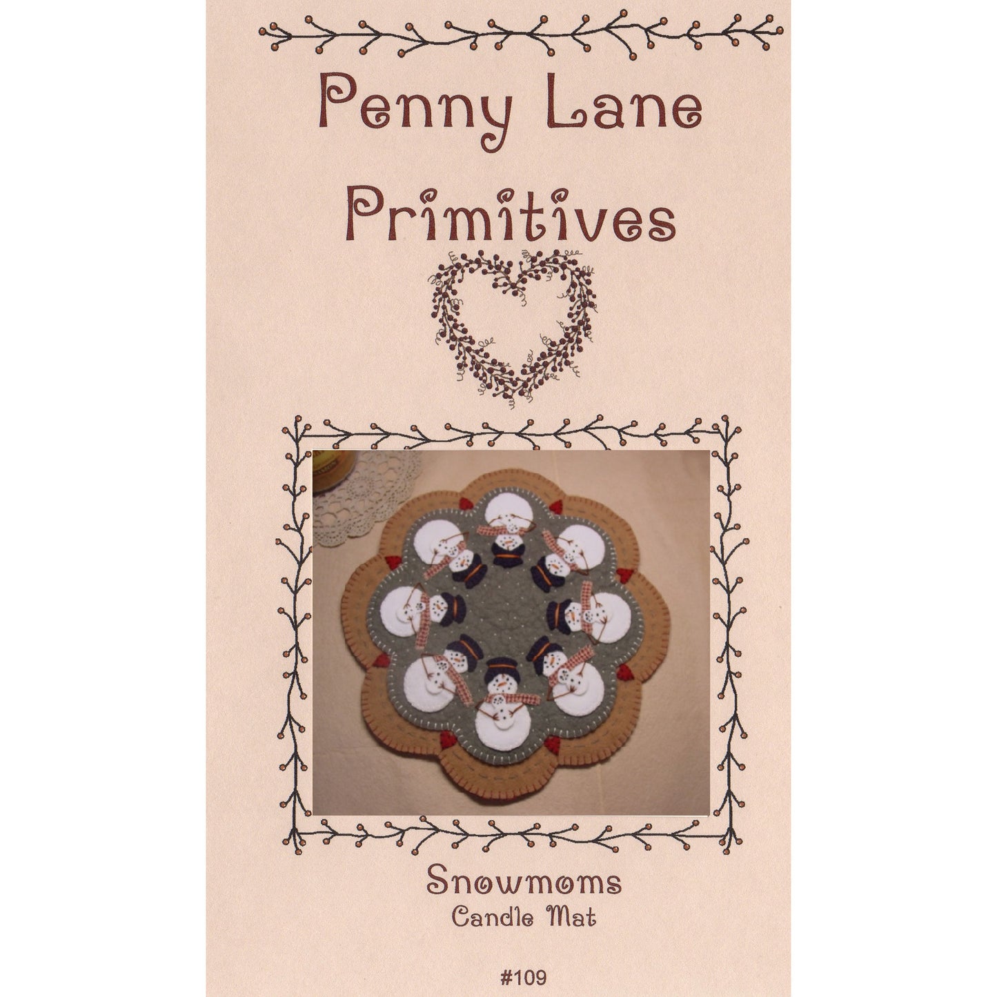 Snowmoms Penny Rug Candle Mat PLP-109e - Downloadable Pattern