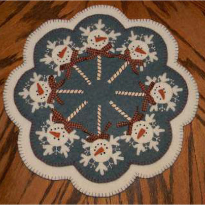 Frosty Pops! Penny Rug Candle Mat PLP-141e - Downloadable Pattern