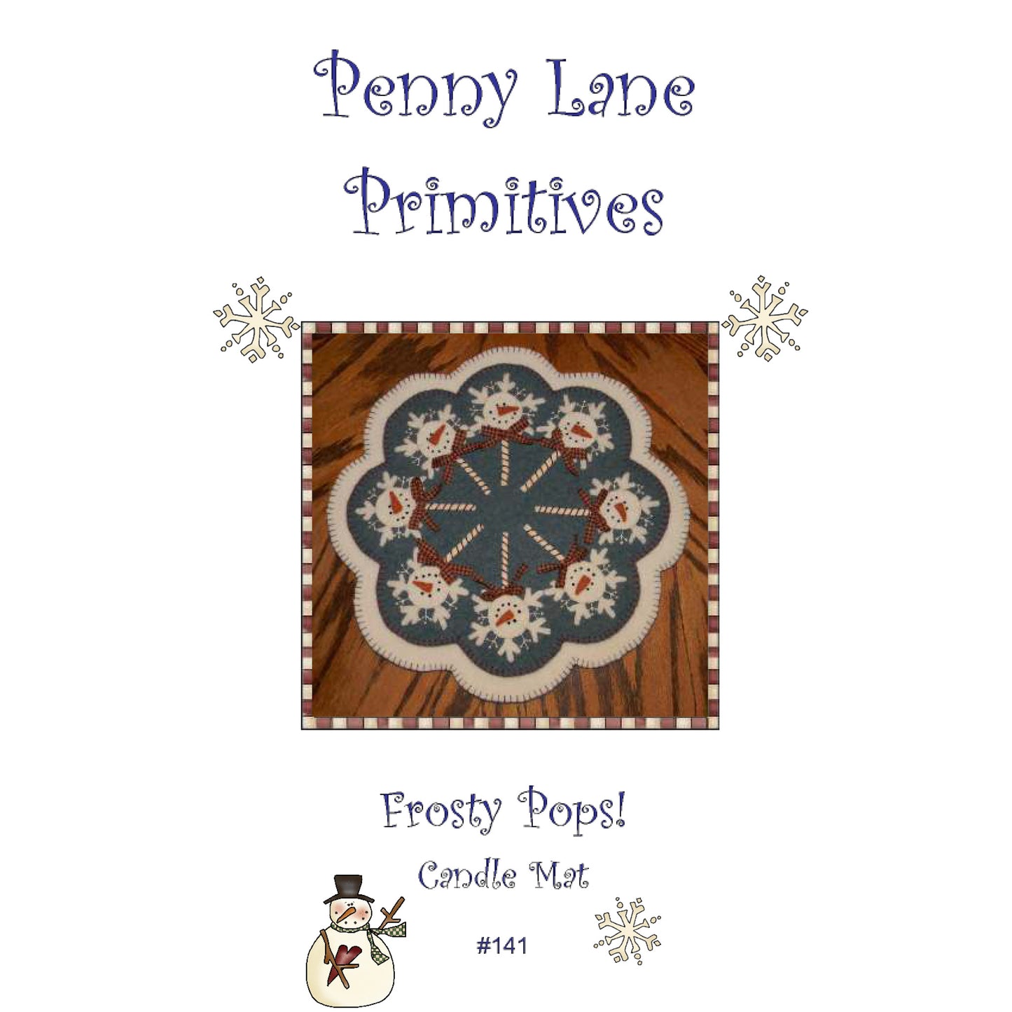 Frosty Pops! Penny Rug Candle Mat Pattern PLP-141 - Paper Pattern