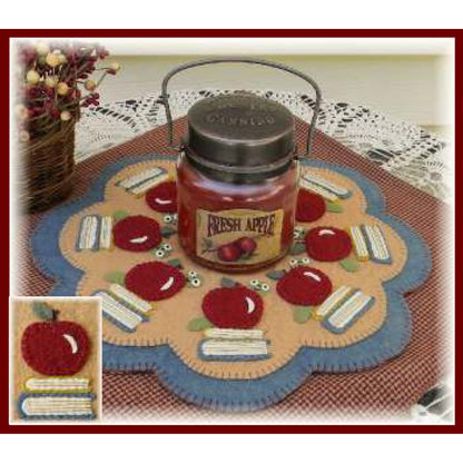 School Days Candle Mat Penny Rug Pattern PLP-150 - Paper Pattern