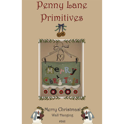 Merry Christmas! Penny Rug Wall Hanging PLP-161e - Downloadable Pattern